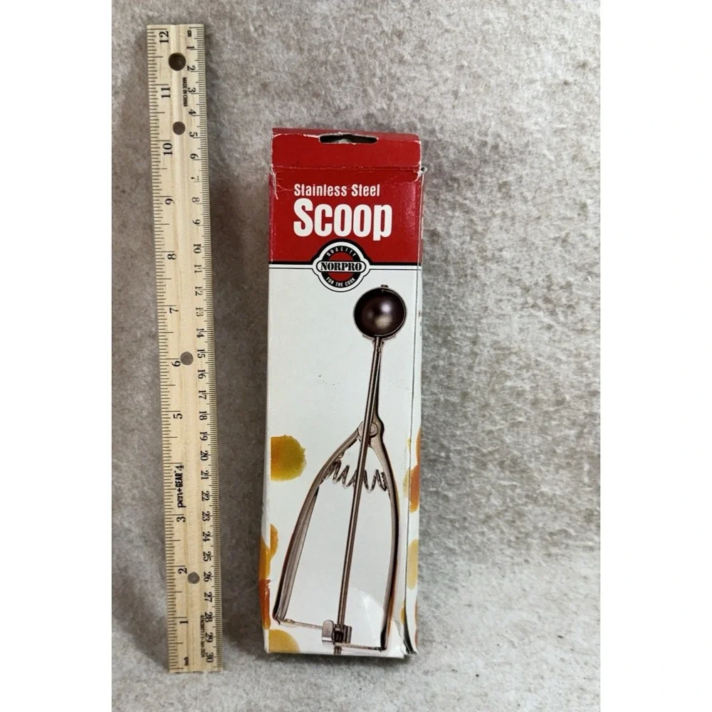 ½ Tbsp. Norpro‎ Stainless Steel Spring Action Scoop, 7 ½ Inches fruits ice cream